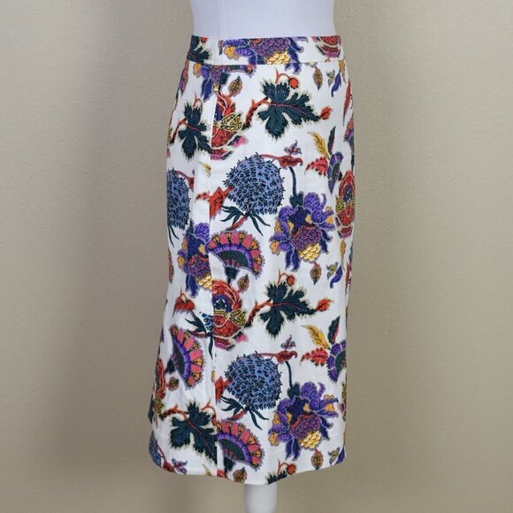 J. Crew Pencil Skirt Paisley Floral 2 - Picture 6 of 7